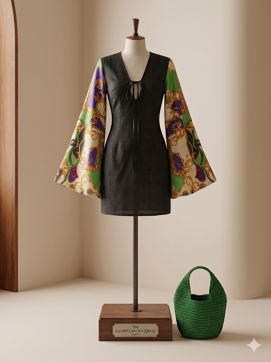 Retro Chick Bell Sleeve Dress